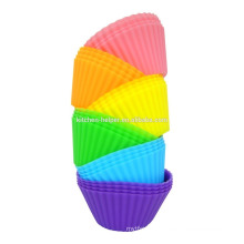 LFGB FDA Approval Food Grade Home Baking DIY Tools Heat Resistant Non-stick Soft Colorful Silicone Muffin Cups